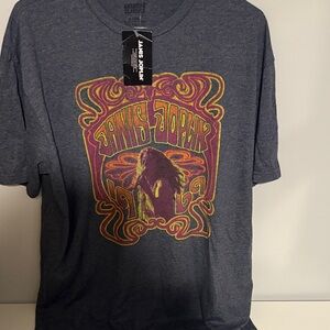 NEW WITH TAG Janis Joplin Graphic T-Shirt - Gray